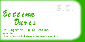 bettina duris business card